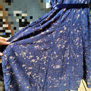 Navy blue lace dress 👗